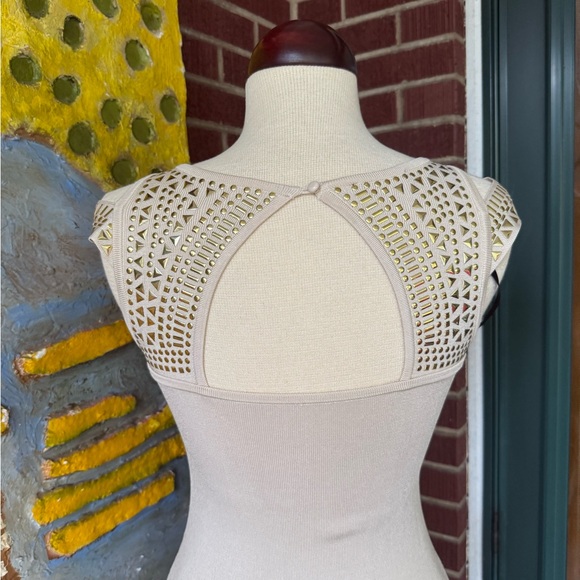 Bebe Cream Knit Bodycon Dress - Picture 7 of 11